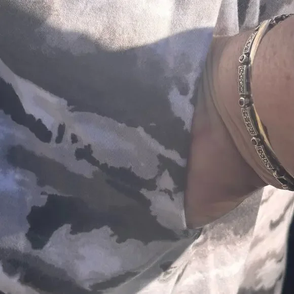 Cuddle Duds Tye Dye Dress Woman’s Sz XL Black Gray White Comfy - Picture 10 of 11